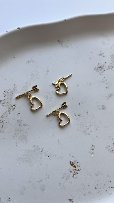 Застежка Тогл Сердце 20*20mm